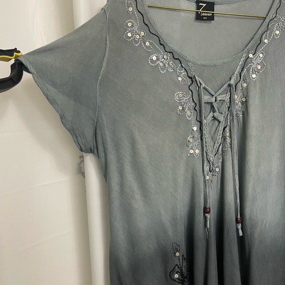 7 Islands Embroidered Tunic 2X - Picture 2 of 12